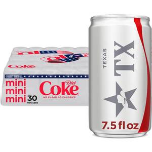 lot 7159 image: Diet Coke Diet Cola Soda Fridge Pack  7.5 fl oz Mini Cans  10 Pack, BB 6626