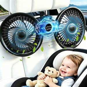 lot 7167 image: Flyyears Rechargeable Car Backseat Fans for Backseat for Kids, Car Back Seat Fans for Car Kids Backseat