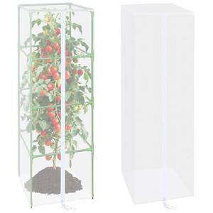 lot 7172 image: ZeeDix 57x16.1 in Garden Tomato Plant Cover Netting for Square Tomato Cage
