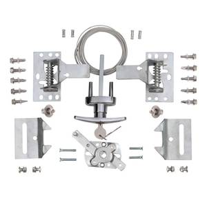 lot 7183 image: Garage Door Lock Kit with Spring Latch ��Including All Hardware�� Garage Door Lock Set Fits 1-38 Through 2 Thick Doors(Random Keyed) for SingleDouble max Width to 18ft