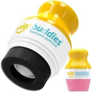 lot 8017 image: Solar Buddies Sunscreen Applicator �� Pink�� Refillable Roll-on Sponge for Sunscreens & Lotions �� For Kids, Adults & Families �� Holds 3.4Fl Oz �� Perfect for Travel