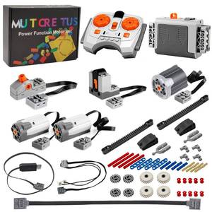 lot 8344 image: Mutcretus 54PCS Power Function Motor Set, Infrared Remote Control&Battery Pack Motor Kit, Compatible with Building Blocks,Technic Sets, Light Electric Functions Motors and Gears, Kid&Adult