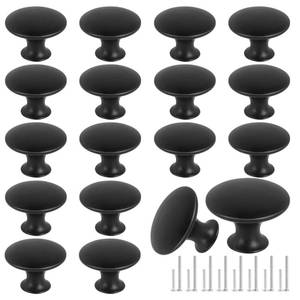 lot 8367 image: Romeda 18 Piece Drawer Knobs, Black Cabinet Knobs with Screw, 30mm Drawer Pulls for Dresser, Kitchen, and Cabinet Drawers