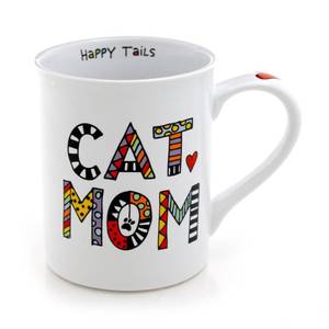 lot 8382 image: Our Name is Mud Cat Mom Porcelain Mug, 16 oz.
