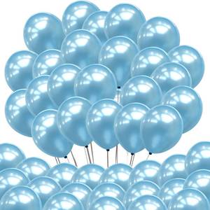 lot 8397 image: Neo LOONS� 100 pcs 5 Pearl Light Blue Premium Latex Balloons - Great for Kids, Adult Birthdays, Weddings, Receptions, Baby Showers, Water Fights, or Any Celebration