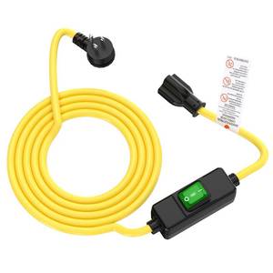 lot 8445 image: 15FT Waterproof Extension Cord with OnOff Switch, 12AWG Outdoor Power Cord