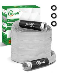 lot 8458 image: Garden Hose 25ft, Ultra-Light & Flexible Water Hose, Durable, All-Weather, Made of TPU-Drinking Water Safe, Easy to Store & Coil, Kink-Free, Camping, Car Wash, Yard, Garden and Home, Gray