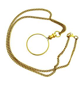 lot 8462 image: Pocket Monocle �� 10X Magnifying Glass with Chain �� Handheld Brass Pocket Magnifier �� 1.75 Lens �� Steampunk Costume Prop & Retro Gift �� Small Magnifying Glass for Men & Women keepsake Stocking Stuffer