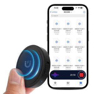 lot 10003 image: 132G (9800 Hour) Voice Activated Recorder - Elasound Voice Recorder with AI-Intelligent Triple Noise Reduction, Portable Audio Recorder for Work, Lectures,100H Continuous Recording Device
