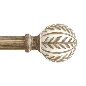 lot 10487 image: QDWIS Boho Wood Curtain Rods for Windows 48 to 84 inch,1 Adjustable Heavy Duty Window Curtain Rod with Imitation Wood Grain Finials,Rustic Decorative Drapery Rods Set,Size36-88,Weathered Wood