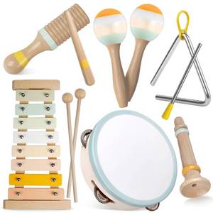 lot 11521 image: Baby Musical Instruments-Montessori Wooden Toys for Toddlers