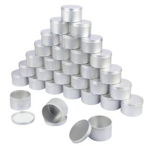 lot 11531 image: Yiksonyo 32 PCS 6 oz Aluminum Cans with Lids, Aluminum Metal Tins with Screw Lid for Lip Balm, Salve, Spices, Candies & DIY Crafts(Sliver)
