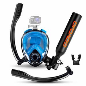 lot 11532 image: GOYOJO 0.5L Mini Scuba Tank with Snorkel Mask �� Portable Underwater Air Supply for Snorkeling & Shallow Dives, DOT��Certified 5��8 Min Underwater Breath System