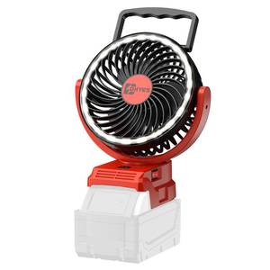 lot 11538 image: ohyes Cordless 5IN Jobsite Fan Fit for Milwaukee 18V Battery Brushless Motor LED Variable Speed USB Fast Charging for Camping & Workshop (Battery not included)