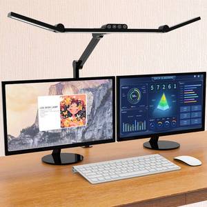 lot 11543 image: Micomlan Led Desk Lamp with Clamp, Architect Desk Lamp for Home Office with Atmosphere Lighting, 24W Ultra Bright Auto Dimming Computer Light Stepless Dimming and Tempering LED Table Light