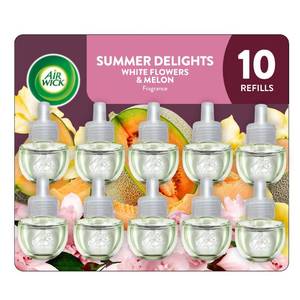 lot 11547 image: Air Wick Plug-In Scented Oil Refills, 10 Count, Summer Delights, Air Freshener, Essential Oils, Eco Friendly