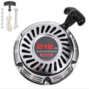 lot 11569 image: JMCHstore Brilliant Chrome Pull Start Recoil Starter Assembly for Predator 212 Coleman B200R CT200U EX 200cc Mini Bike, KT196 Go Kart Pull Cord Start Honda 6.5HP GX160 196 Hisun Engine Tao Motor