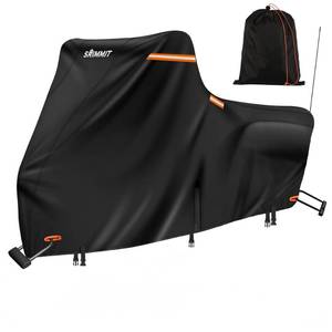 lot 11586 image: Heavy Duty Motorcycle Cover with Nano Material, Waterproof Outdoor Storage Cover, Moped Cover for Touring Models with Side Box