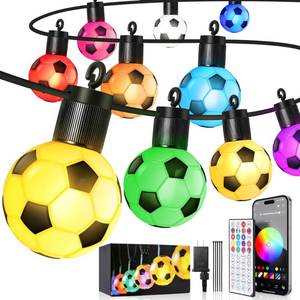lot 11595 image: RainbowShow World Cup 2026 Soccer, Smart Outdoor String Lights