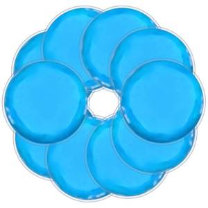 lot 12350 image: Reusable Ice Packs for Injuries, 10 Pack Round Ice Packs for Face, Gel Ice Pads Small Hot Cold Compress Ice Bag for Eyes After Surgery, Face, Wisdom Teeth, Breast Surgery 4.3 Inch