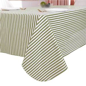 lot 12358 image: Walrus Heavy Duty Vinyl Tablecloth with Flannel Backing Waterproof Oil-Proof Plastic Table Cloth Stain-Resistant Wipeable Rectangle or Square Table Cover for Indoor and Outdoor (Stripe, 54X54 Inch)