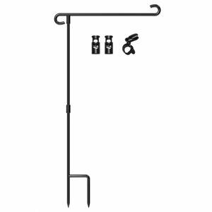 lot 12369 image: HOOSUN Garden Flag Stand,Wrought Iron Yard Flag Holder Stand,Perfect Garden Flag Holder for 12.5x18 inch Garden Flags,4th of July Memorial Day Garden Decorations