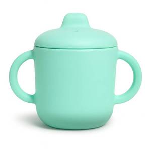 lot 12389 image: Catii Premium Silicone Baby Straw Cup 5 floz, BPA-Free Food-Grade Silicone Sippy Cup for Infants and Toddlers 6months, Leak-Resistant, Durable, Easy-Grip Training Design (Green)