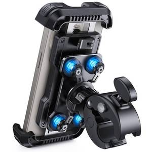 lot 12403 image: Lamicall Motorcycle Phone Mount Holder - Dual Vibration Dampener Upgrade Handlebar Clip Motorcycle Cell Phone Holder, Bike Phone Mount, Gifts for iPhone 16 15 14 Pro Max, 4.7-6.7 Phones, Black
