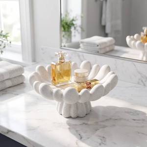 lot 13241 image: LumaSculpt Decorative Tray, Banana-Shaped Resin Jewelry & Key Holder Bowl