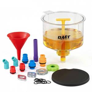 lot 13252 image: OMT 17 Piece No Spill Coolant Funnel Kit, Leakproof Coolant Bleeder Kit
