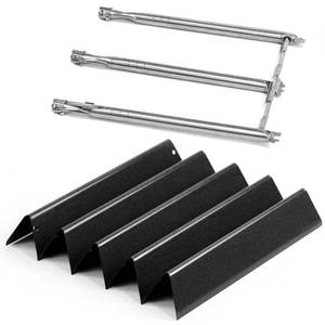 lot 13258 image: Spirit E310 Grill Parts 7636 Flavorizer Bars & 69787 Grill Burners for Weber Spirit I & II 300 Series E310 E320 E330 S310 S320 S330 with Front Control, Grill Replacement Parts for Spirit 2 GS4