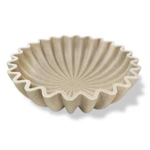 lot 13261 image: Decorative Fruit Bowl for Kitchen Counter, Large Decorative Bowl Modern Handicraft Bowl for Home Decor, Stylish Key Bowl for Entry Table, Coffee Table Decor, Home Decor Accent, Artificial Stone Beige