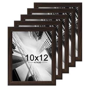 lot 13270 image: KTKDE 10x12 Picture Frame Set of 5,Wooden frames walnut, Vertical & Horizontal Wall Hanging for Wall or Tapletop Display,Studio Gallery Photo Frame for Photos, Posters & Art Prints