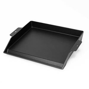 lot 13281 image: Utheer 17 x 13 Cast Iron Griddle for Gas Grill and Stove Top, Universal Flat Top Griddle with Pre-Seasoned Nonstick Coating, X-Shaped Reinforced Ridges, Perfect for Healthy Cooking, Parties, Camping