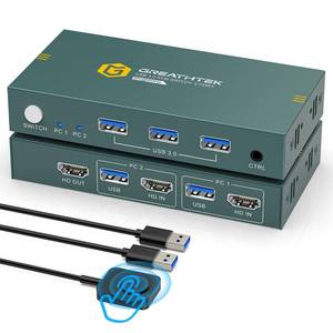 lot 14165 image: Greathek 8K60HZ HDMI KVM Switch 2 Computers 1 Monitor