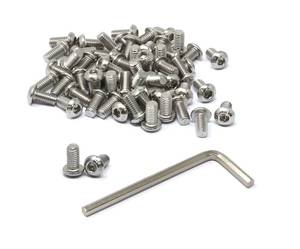 lot 14166 image: iexcell 50 Pcs M6 x 12mm Thread Pitch 1 mm Stainless Steel 304 Hex Socket Button Head Cap Screws Bolts Kit