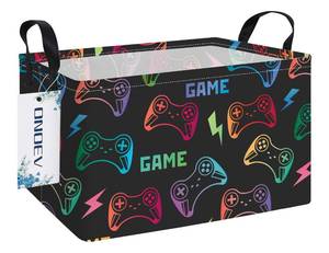 lot 14172 image: ONOEV Rectangular Game Controller Storage Bin,Closet Organizer Basket