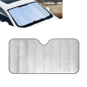 lot 14187 image: Flygun 1 PC Car Front Windshield Sunshade, 51.18 x 23.62 Multifunctional Sun Protection Bubble Insulation Cover, Auxiliary Protection Retrofit Accessory, Compatible with Most Cars SUVs (Silver)