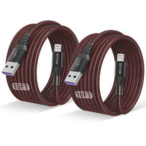 lot 14189 image: 2Pack for iPhone Charger Cable 10 Ft,Long Lightning for Apple Charging Cord 10ft for iPhone 14131211 ProXXs MaxXR8 Plus765SE,for IPad USB Charge Wire 10 Foot