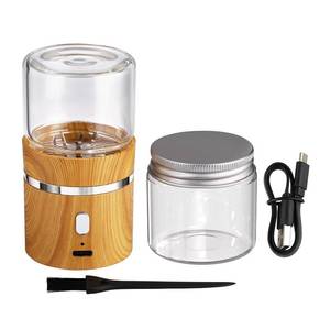 lot 14201 image: Electric Herb Grinder, Electric Spice Grinders Mini Size 2inx3.5inches with 2pcs 1.7oz50ml Glass Jar Rechargeable Automatic Herb Grinder
