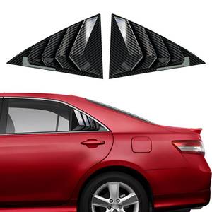 lot 14209 image: XYHGM for Toyota Camry 2006 2007 2008 2009 2010 2011 Window Louvers Front Side Racing Style Sport ABS Window Louvers Air Vent Scoop Shades Cover Blinds Trim Exterior Accessories 2PCS(Carbon Fiber)