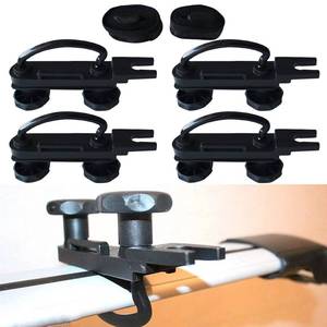 lot 14214 image: Universal Roof Box U-Bolt Clamps 4 PCS, 8 Lock Nuts, 2 Straps
