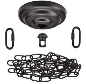 lot 14268 image: Sangle Soppfy Vingage Canopy Kit and Pendant Light Fixture Chain for Chandelier or Swag Light Fixtures,Maximum Weight of 60 Pounds, 6 feet,Heavy Duty,5 Inches Diameter, Black (Simple Black)��