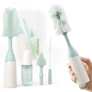 lot 14277 image: Momcozy Baby Bottle Brush Kit, Push-Press Foam Design, Green