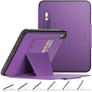 lot 14289 image: SEYMAC stock Case for iPad (A16) 11th10th Generation 1110.9, Full-Body Drop Protection,Stitched Slim Pencil Sleeve,Strong Magnetic Auto Sleep Case, Absorbing Multi-Angles Stand, Card Slot-Purple
