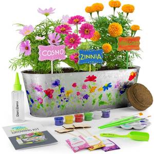 lot 14291 image: Dan&Darci Paint & Plant Flower Growing Kit for Kids - Gift Ideas Age 5 6 7 8-12 Year Old Girl - Birthday Crafts Gifts for Girls & Boys, Fun Gardening Kits, Art Projects for Ages 5-12 Years