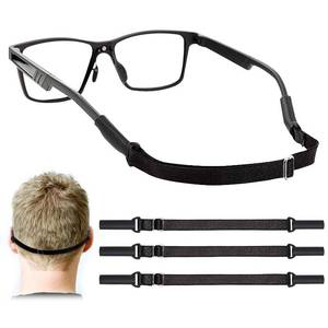 lot 14296 image: Enenfly Adjustable Glasses Straps - 3 Pack No Tail Eyewear Retainer for Men, Women, Kids �� Fits Eyeglasses & Sunglasses,Black(7.5-13.5 inch)