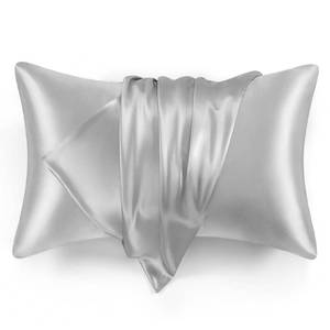 lot 14308 image: Loves cabin Satin Pillowcase for Hair and Skin (Light Grey, 20x30 inches) Similar to Silk Pillow Cases, Pillow Cases Queen Size Set of 2 - Satin Cooling Pillow Covers with Envelope Closure