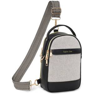 lot 14323 image: PACKISM Sling Bag for Women - Compact Crossbody Bag, 7 Pockets, Black