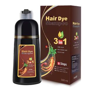 lot 14361 image: IIIMEIDU MEIDU Dark Brown Hair Dye Shampoo 3 in 1 for Gray Coverage, Instant Hair Color Shampoo for Women Men, Coloring in Minutes 500ML